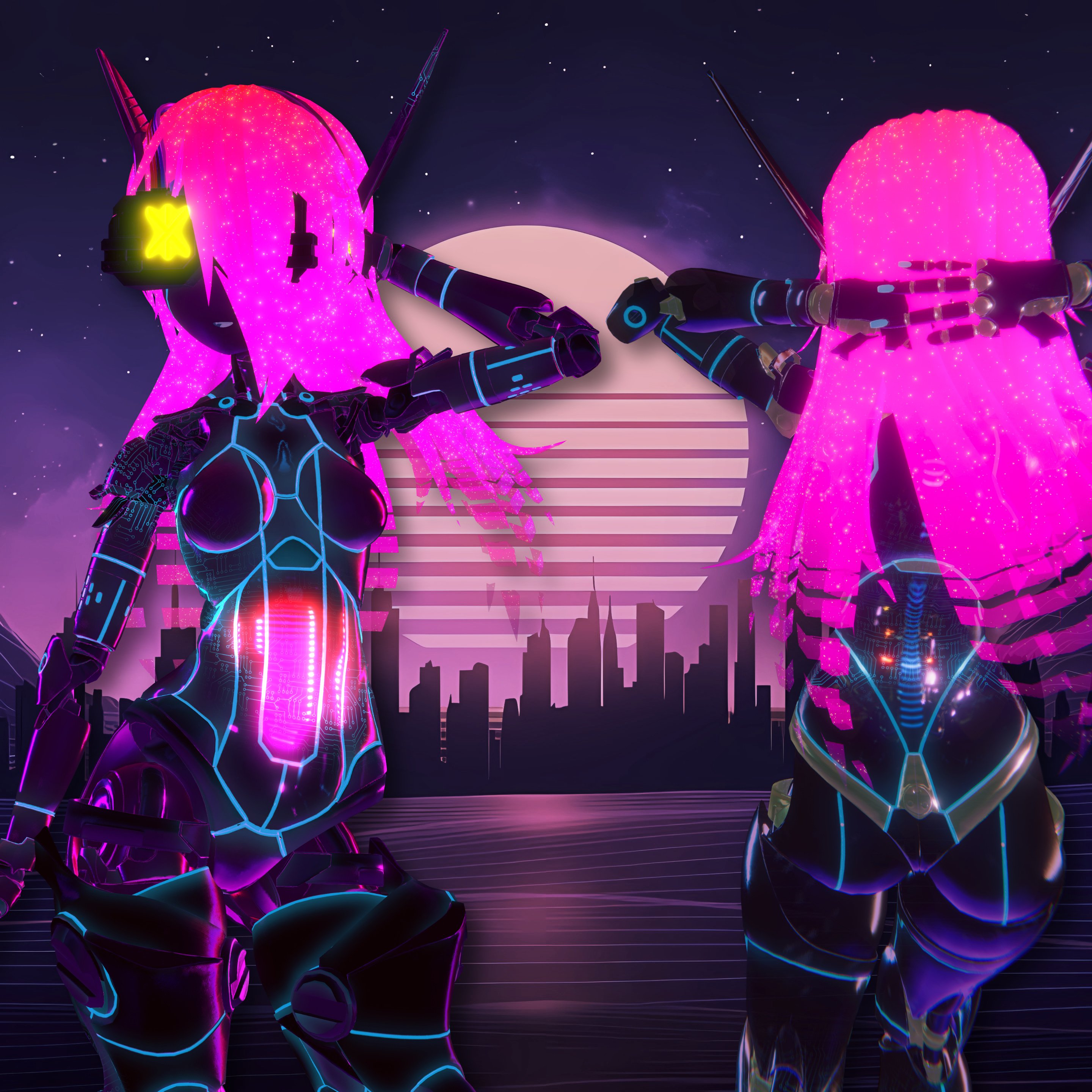 Synthwave Cyberdoll - Runa/Ranu Material and Texture Set