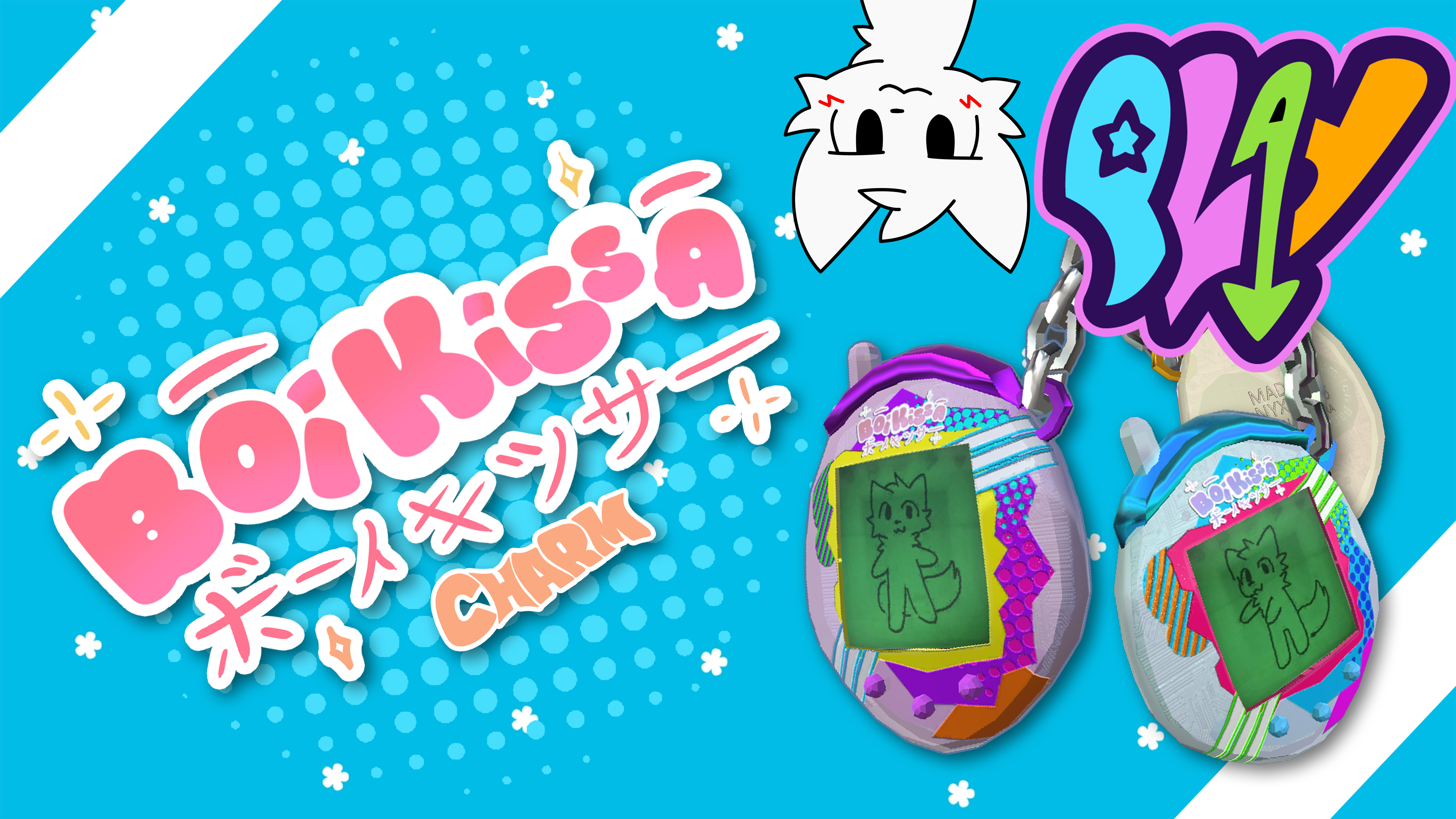 FREE: Nyxie's Retro BoiKissa Charm - (Furality ULTRA)