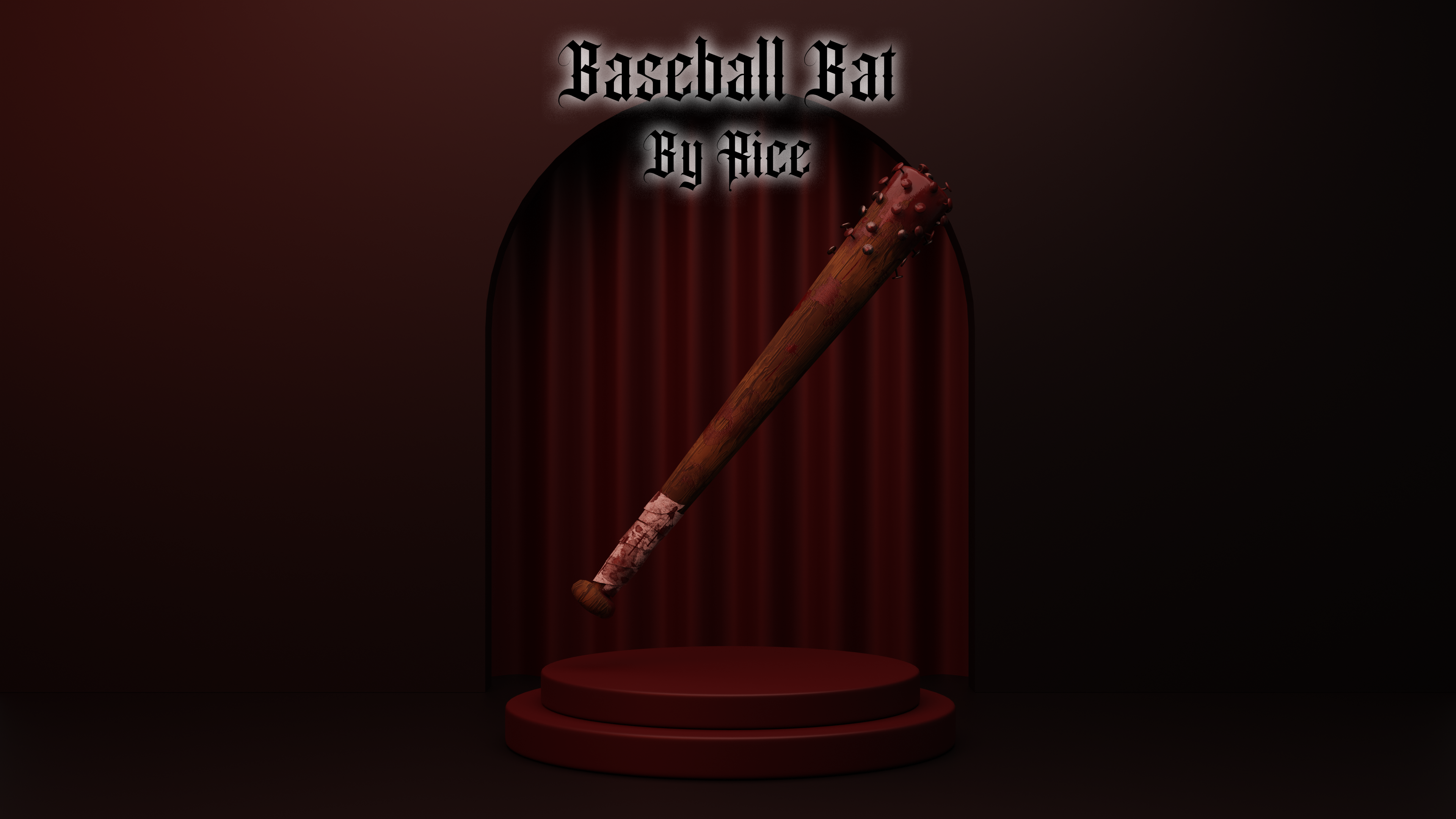 Baseball bat with nails