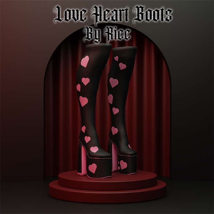Love heart boots