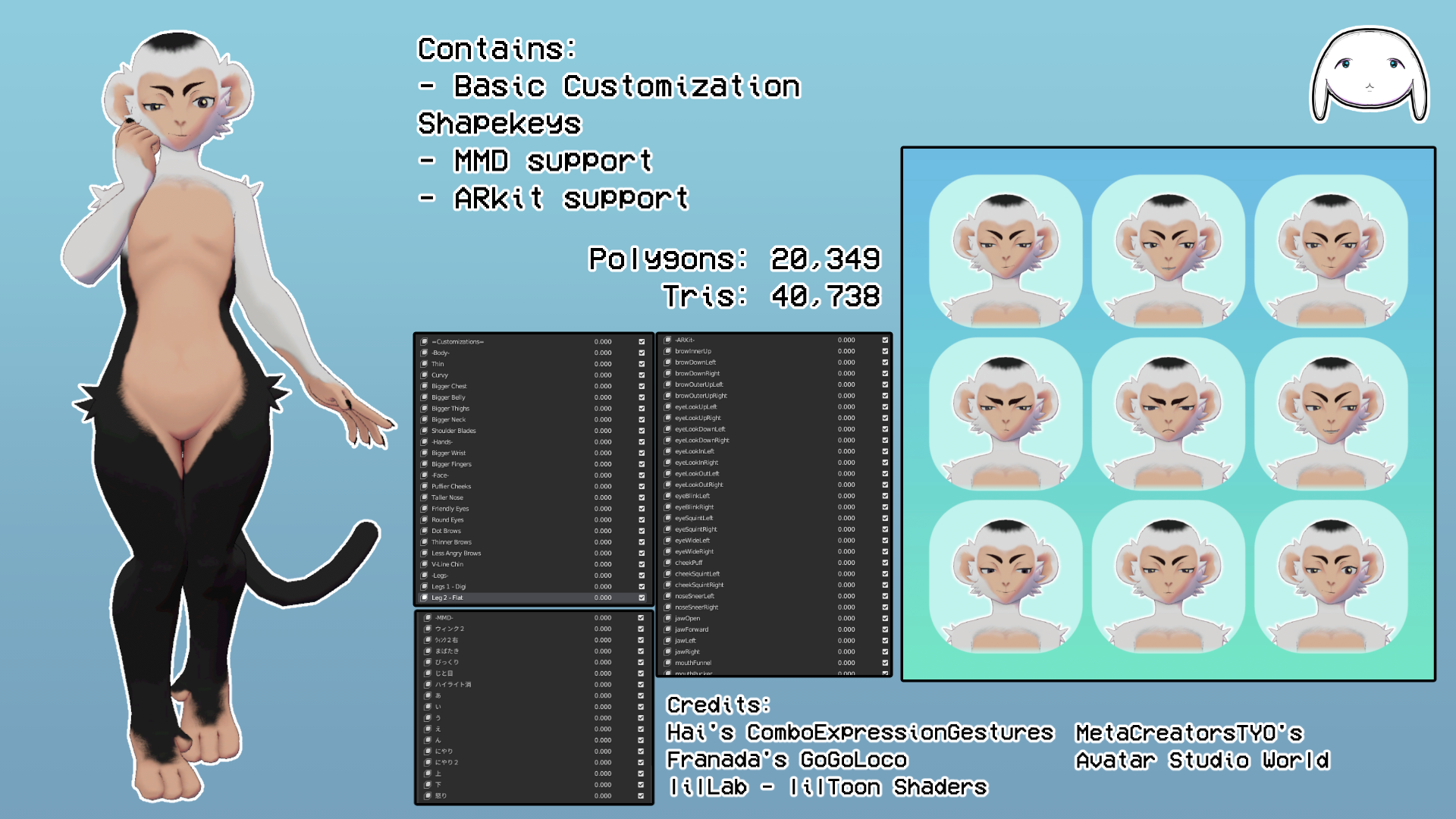 Dumpling the Monkey || VRChat Avatar Base