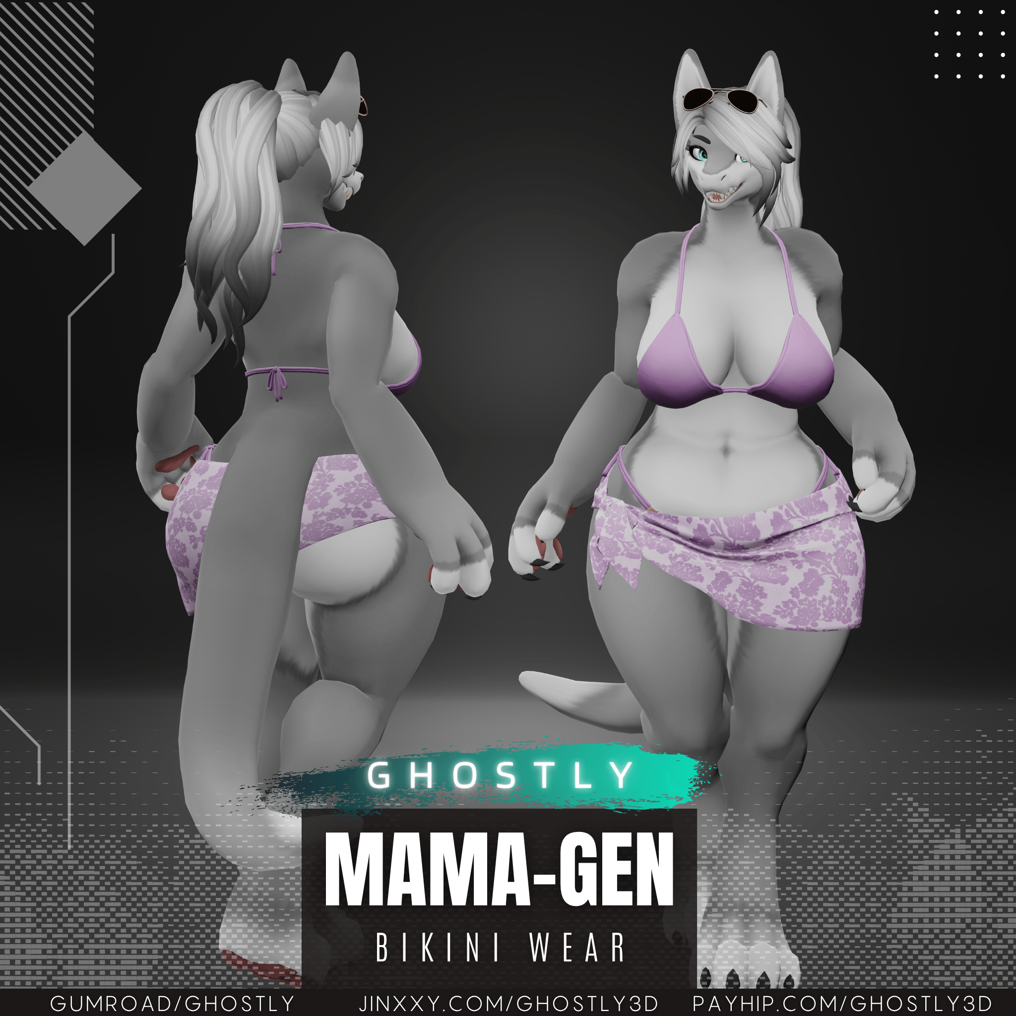 Ghostly Bikini Outfit [MamaGen]