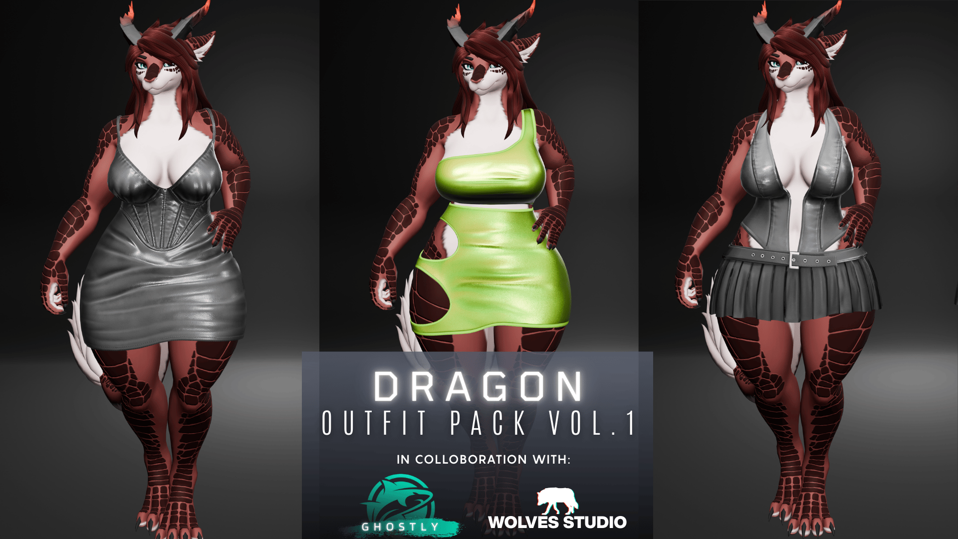 Ghostly Dragon Dresses Outfit Pack Vol.1