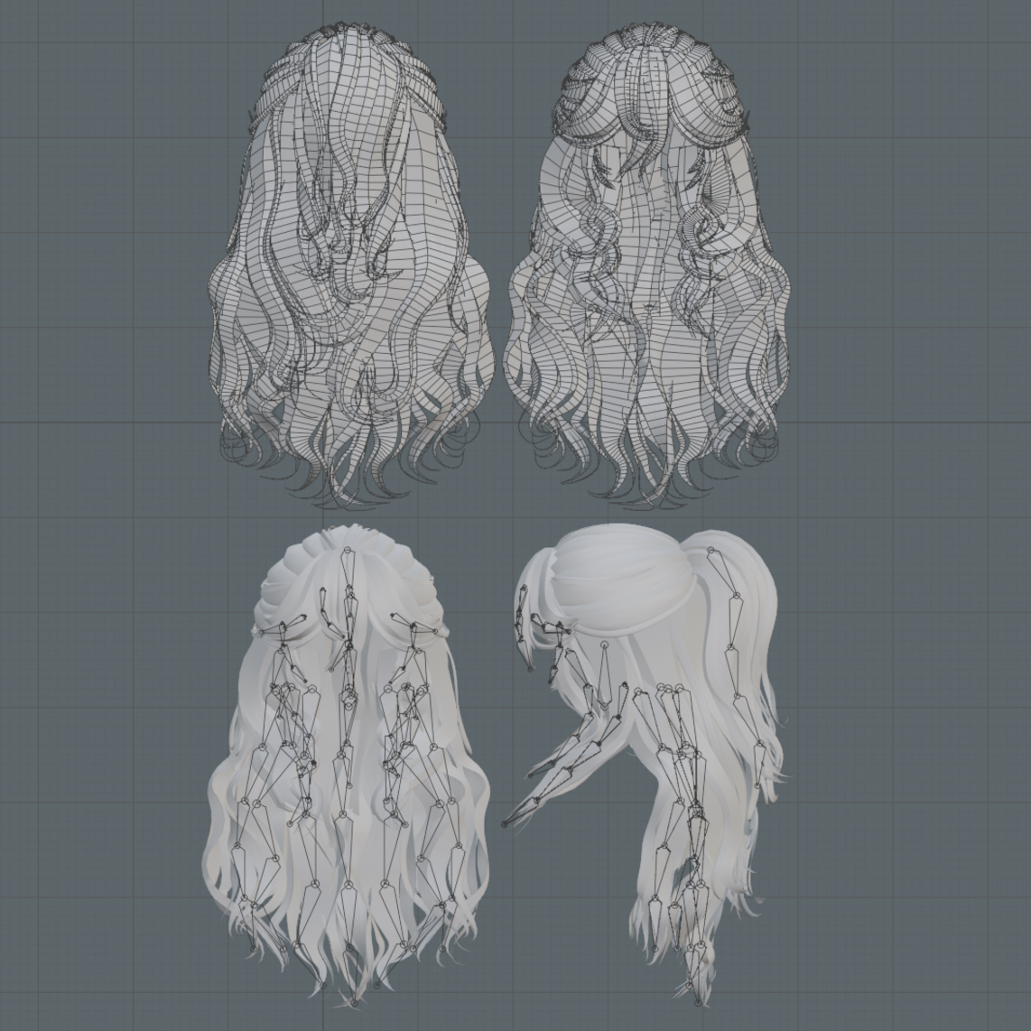 Wavy Half Up Hair