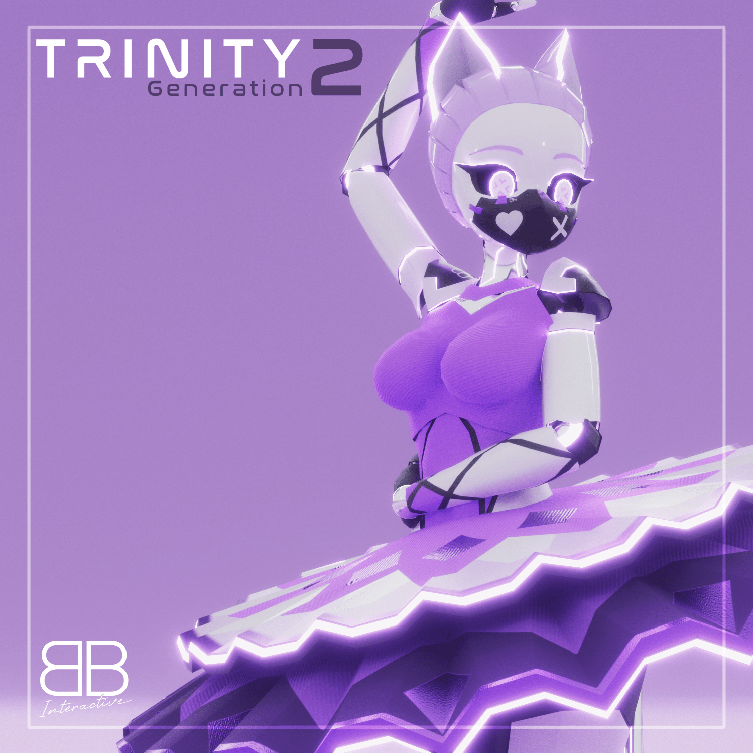 [Original 3D Model] TRINITY TR-22 Neko Ballerina Robot Girl VRChat Avatar