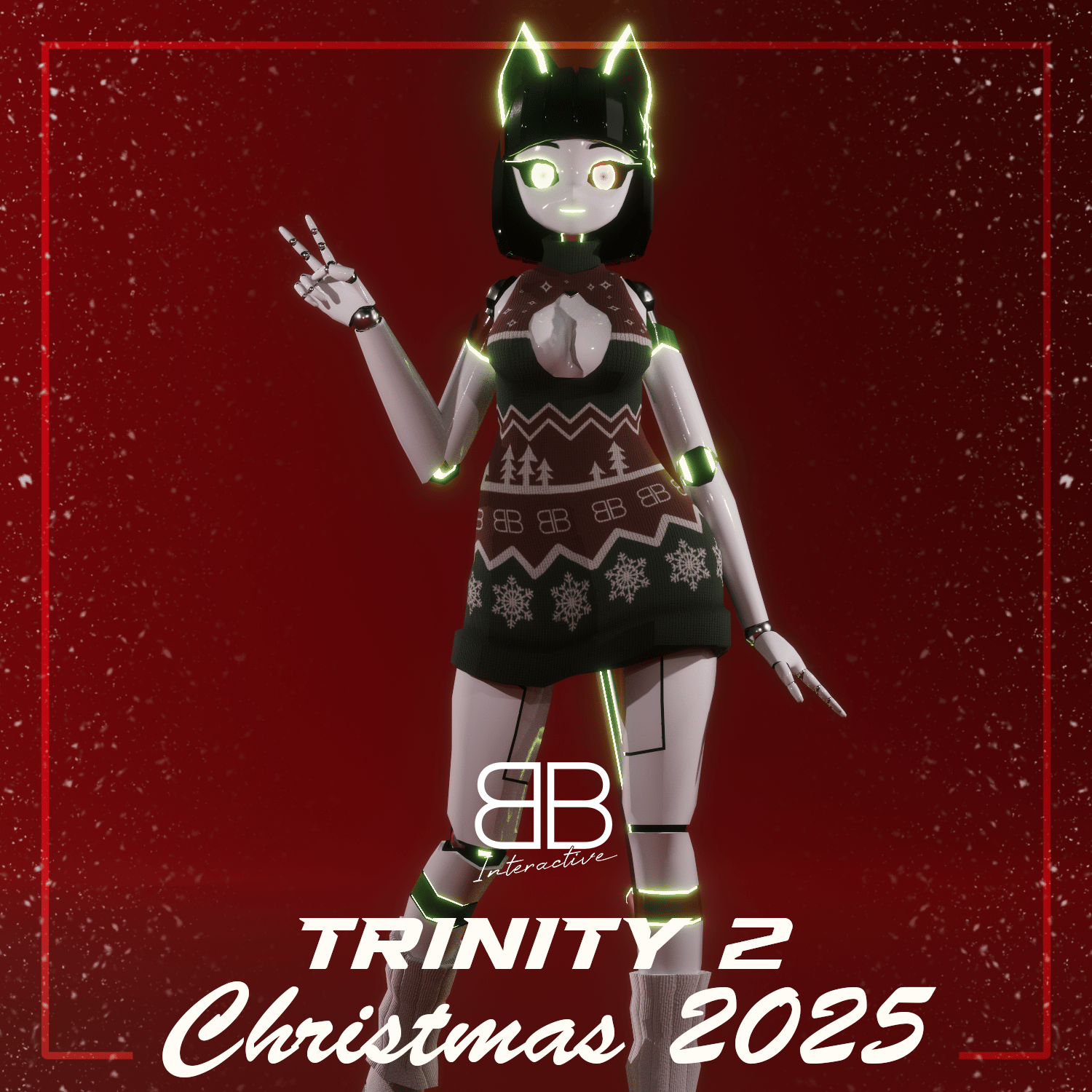 [Original 3D Model] TRINITY TR2Xmas FREE for VRChat [PC/ QUEST]