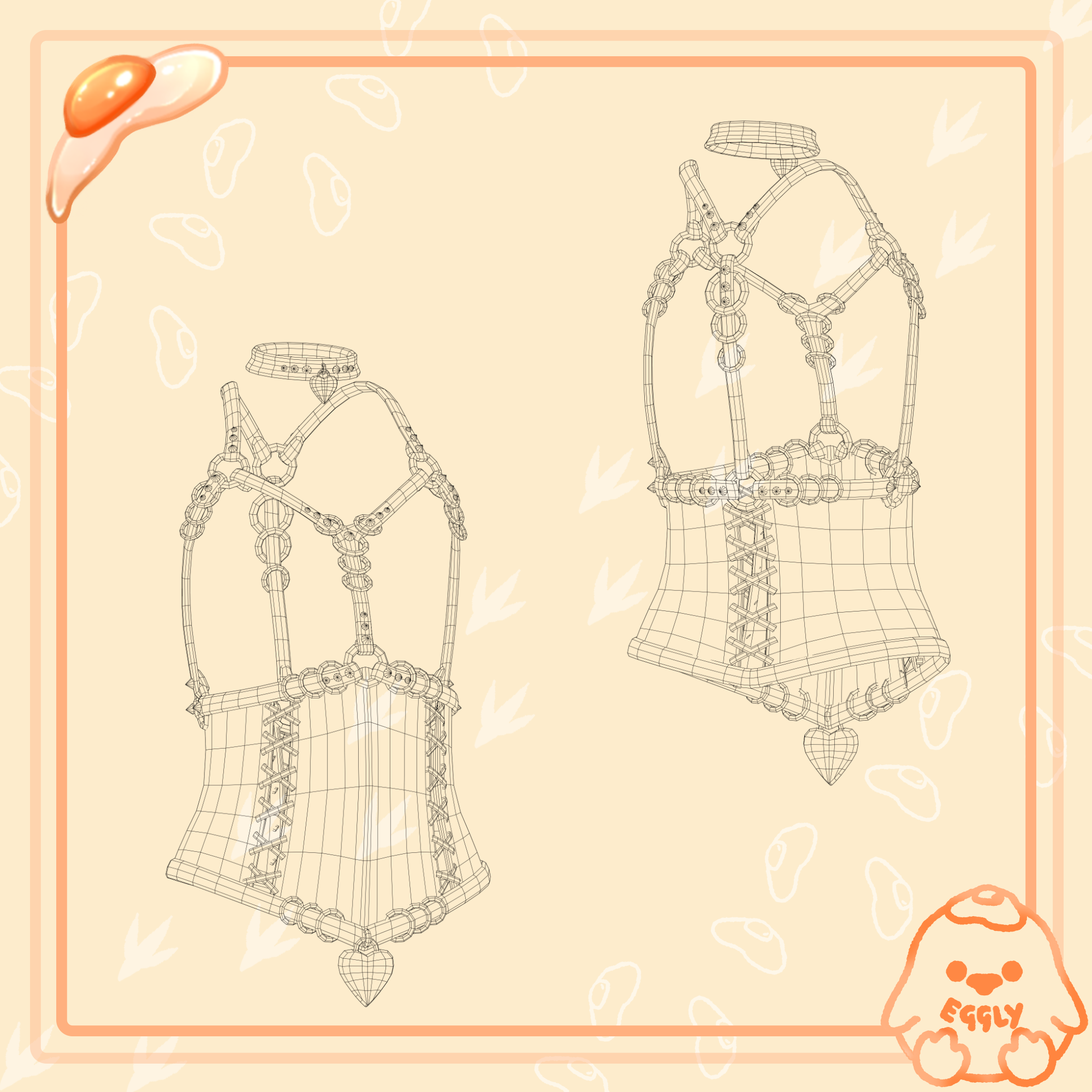 Grey: Heart Corset and Straps