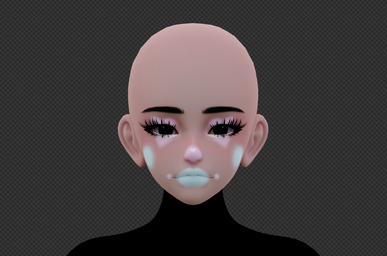 Pastel clownie - Amelia Head Texture