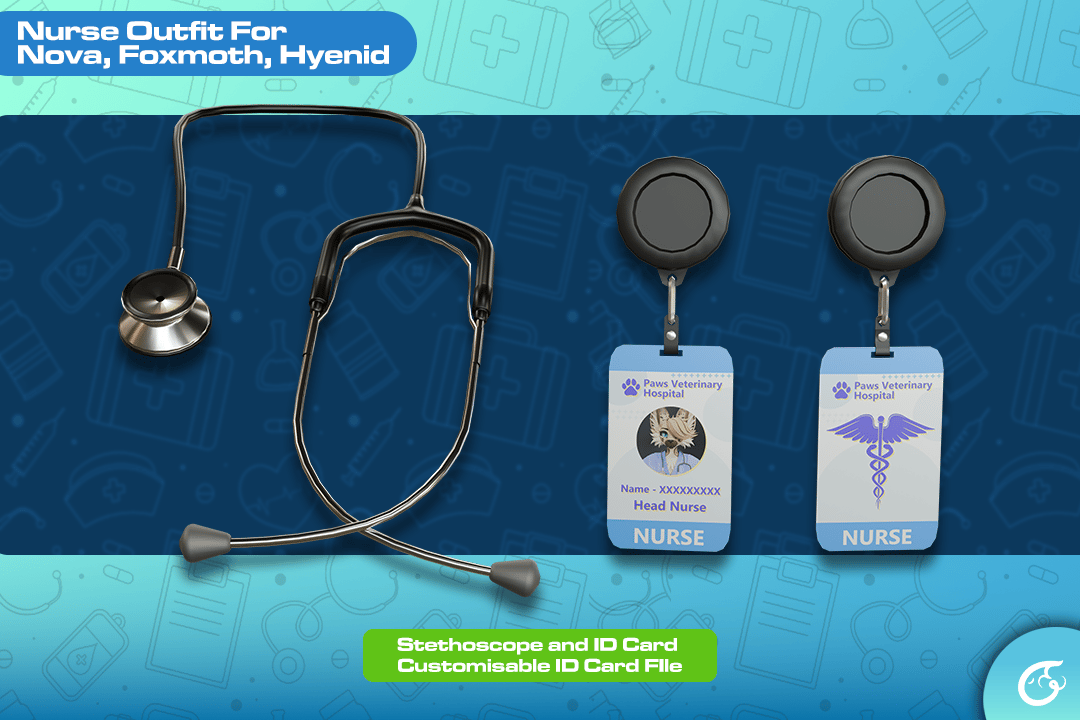 Nurse Outfit For Nova, Foxmoth, Hyenid | VRChat Clothing