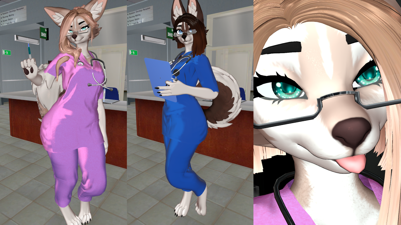 Nurse Outfit For Nova, Foxmoth, Hyenid | VRChat Clothing