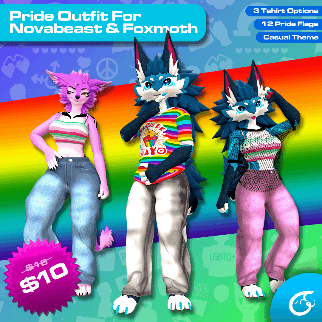 Pride Outfit For Novabeast & Foxmoth | VRChat Clothing