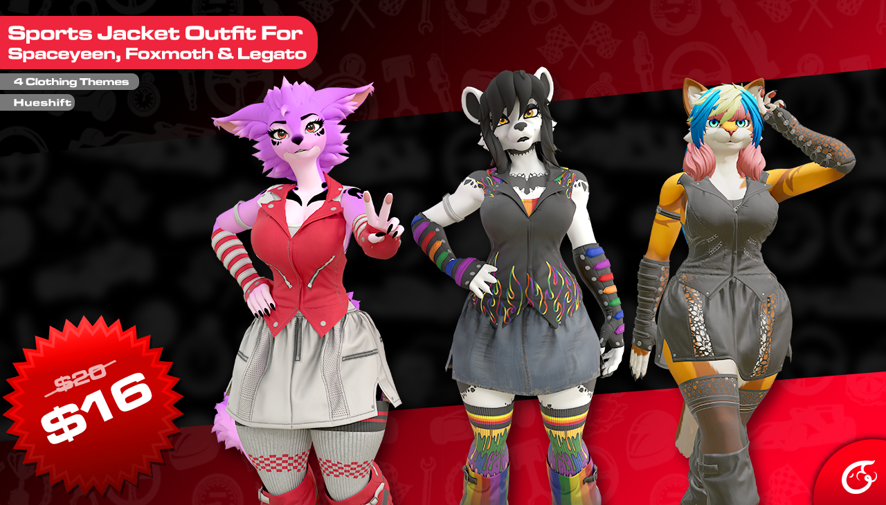 Sports Jacket Outfit For Spaceyeen, Foxmoth & Legato | VRChat Clothing