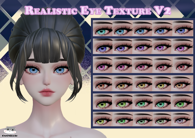 [First 10 30 % off!]Realistic Eye Texture Pack V2 (Amelia Head)