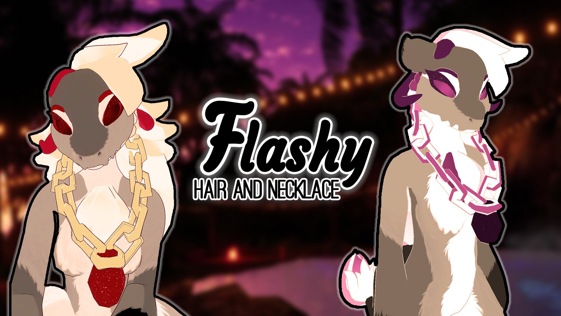 Flashy Hair & Necklace Set
