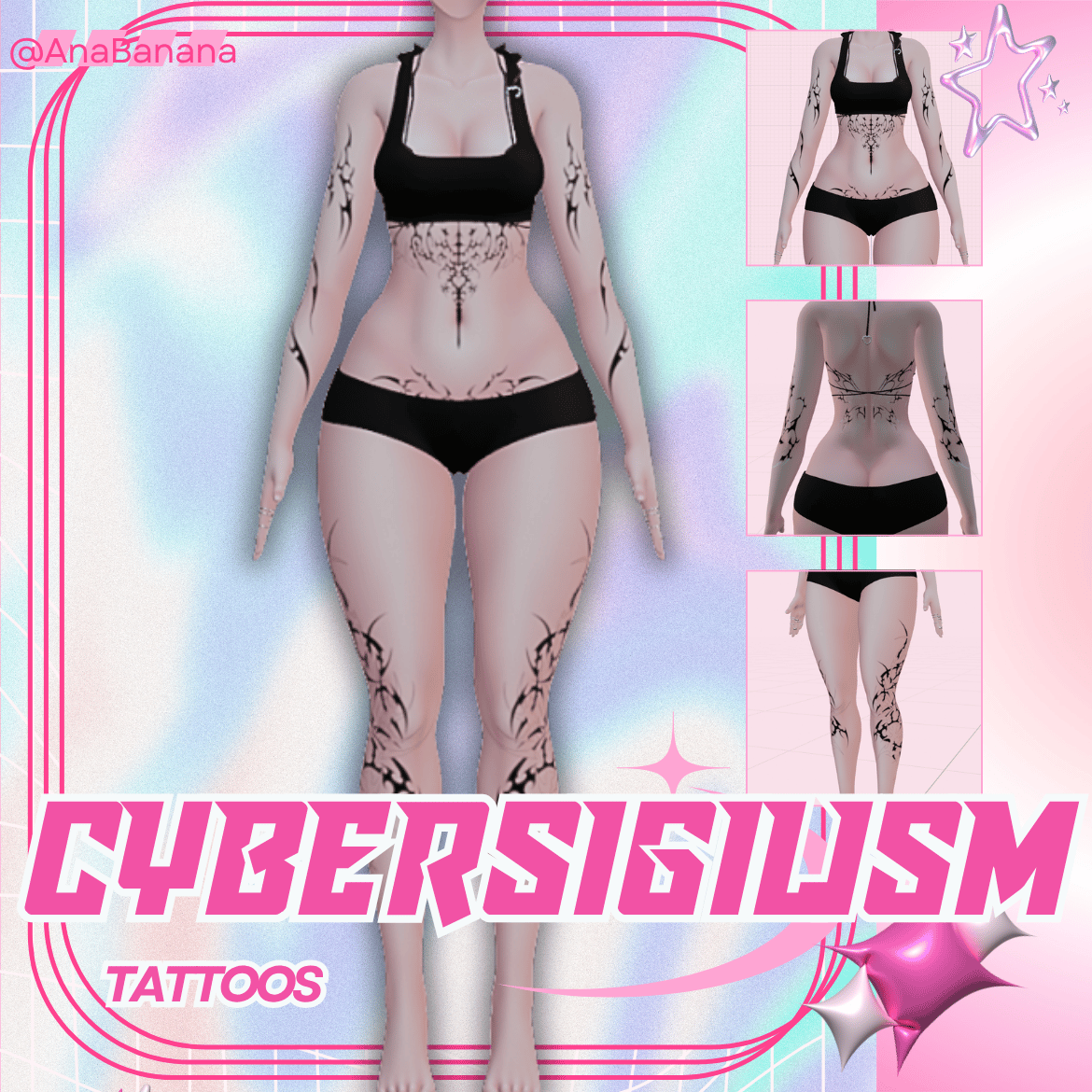 (J:)☠️ Cybersigilism Tatts | Vrbase Egirl 