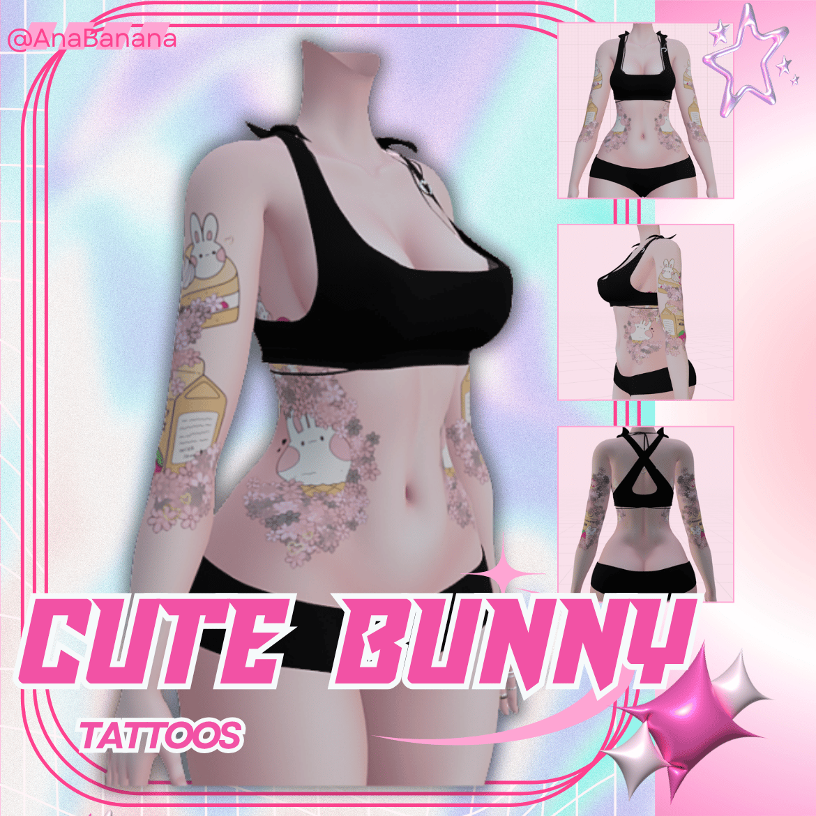 (J:)🐇 Cute Bunny Tatts | Vrbase Egirl