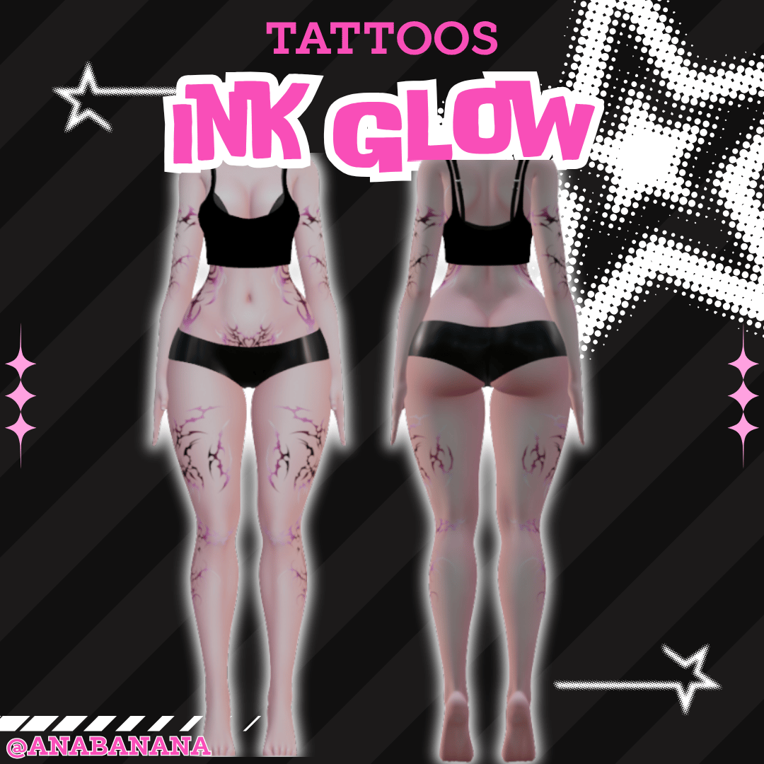 (J:)✒️ Ink Glow Tatts | Vrbase Egirl
