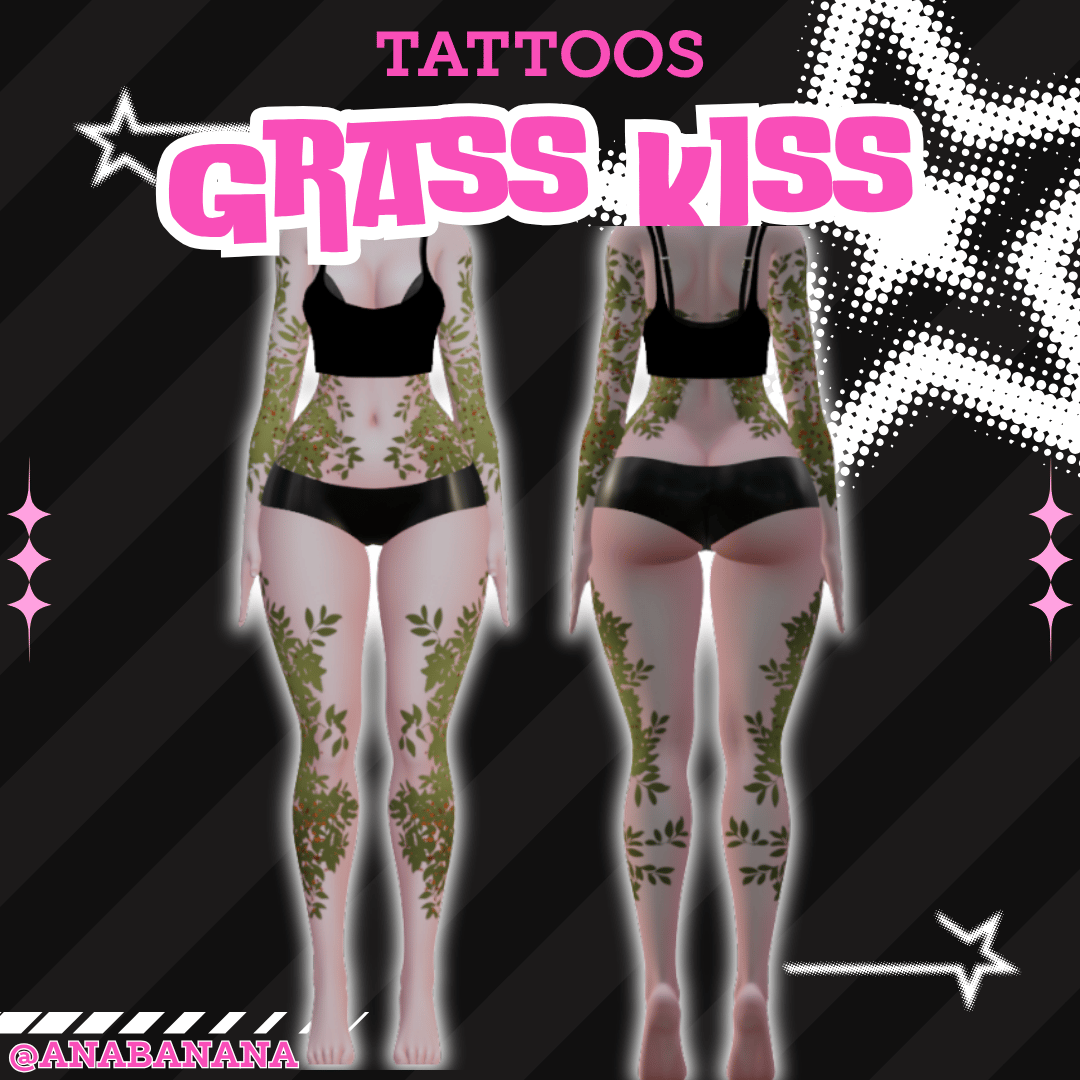 (J:)🌿 Grass Kiss Tatts | Vrbase Egirl