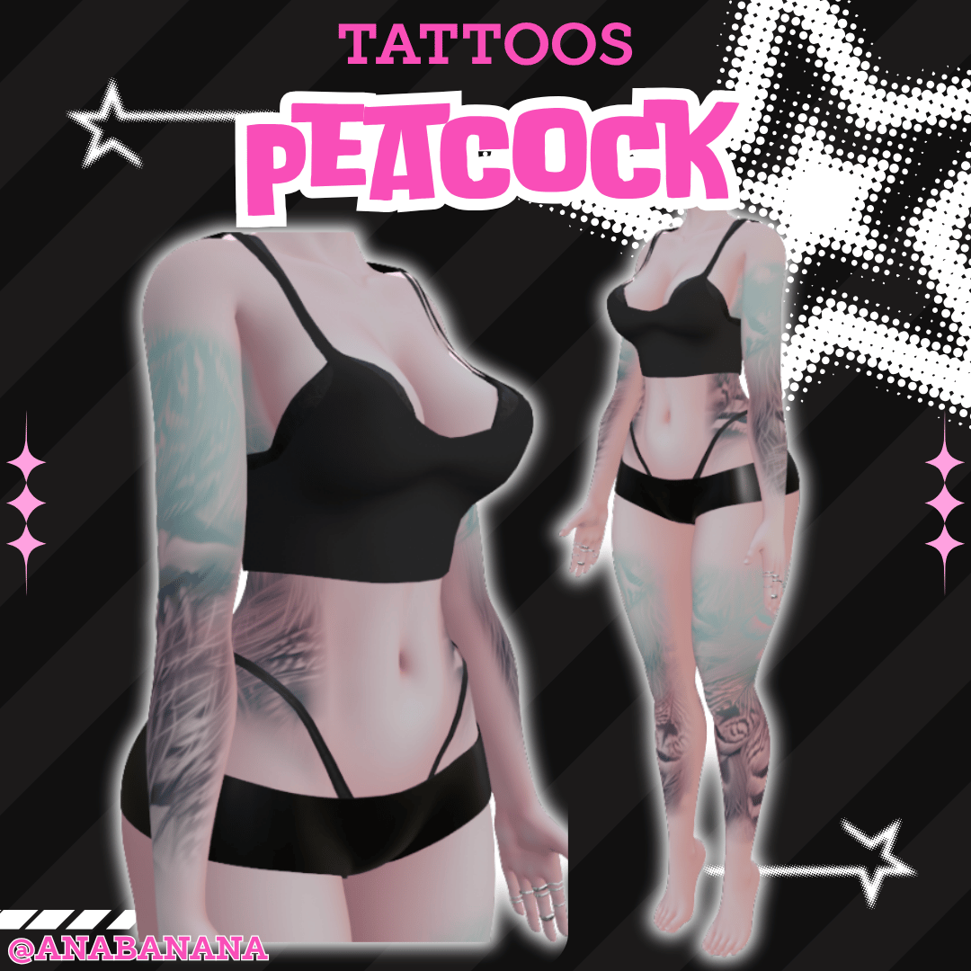 (J:)🦚 Peacock Tatts | Vrbase Egirl