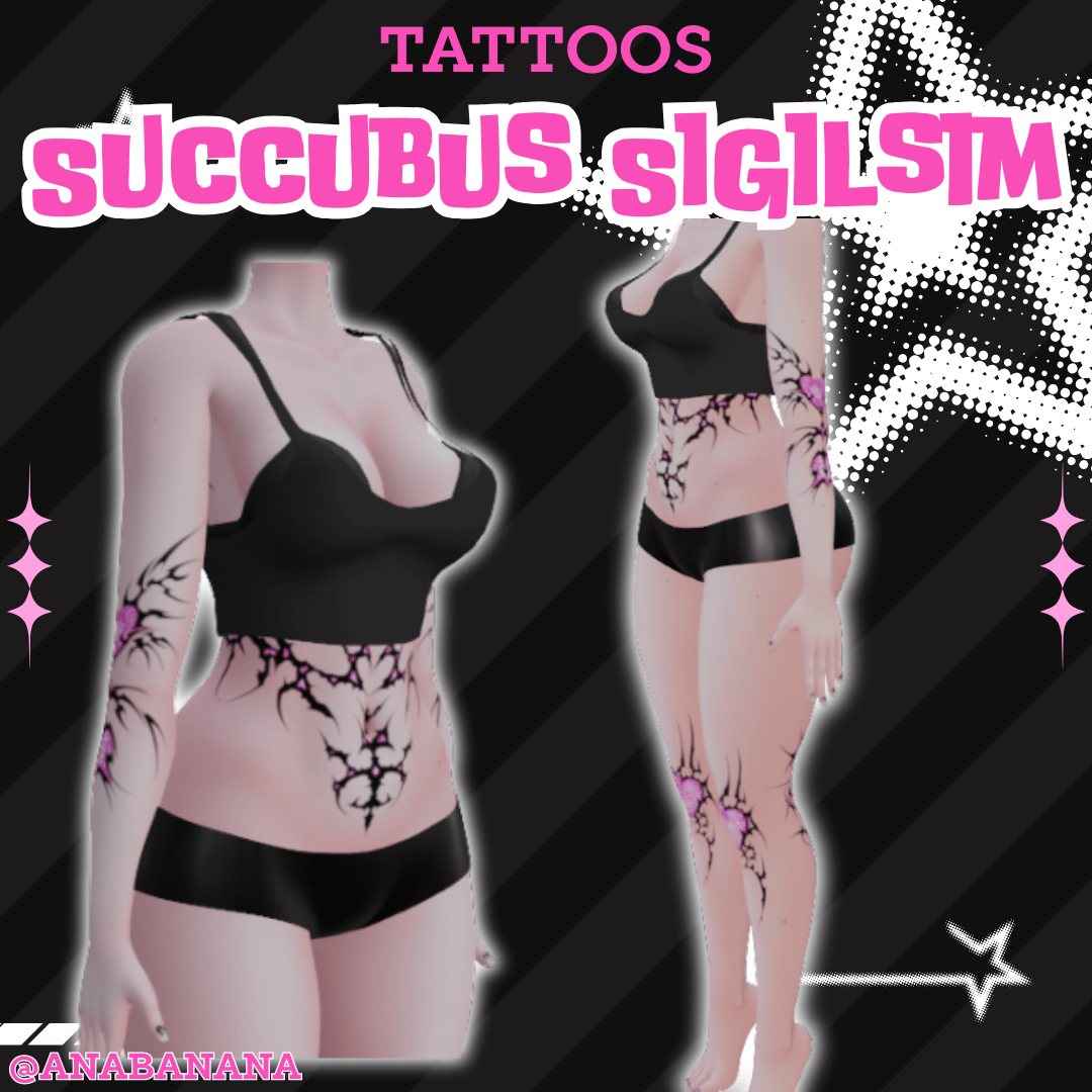 (J:)😈 Succubus Sigilism Tatts | Vrbase Egirl