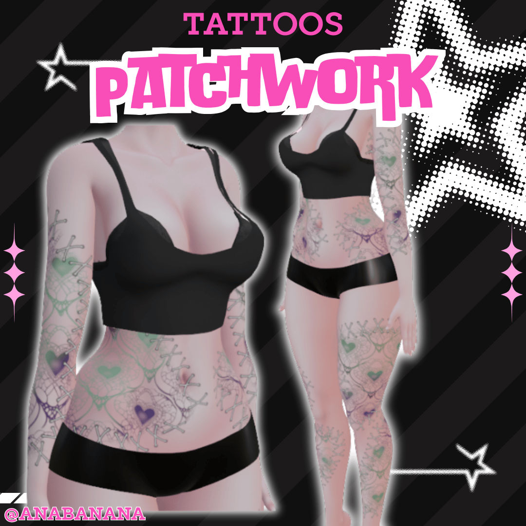 (J:)🧵 Patchwork Tatts | Vrbase Egirl