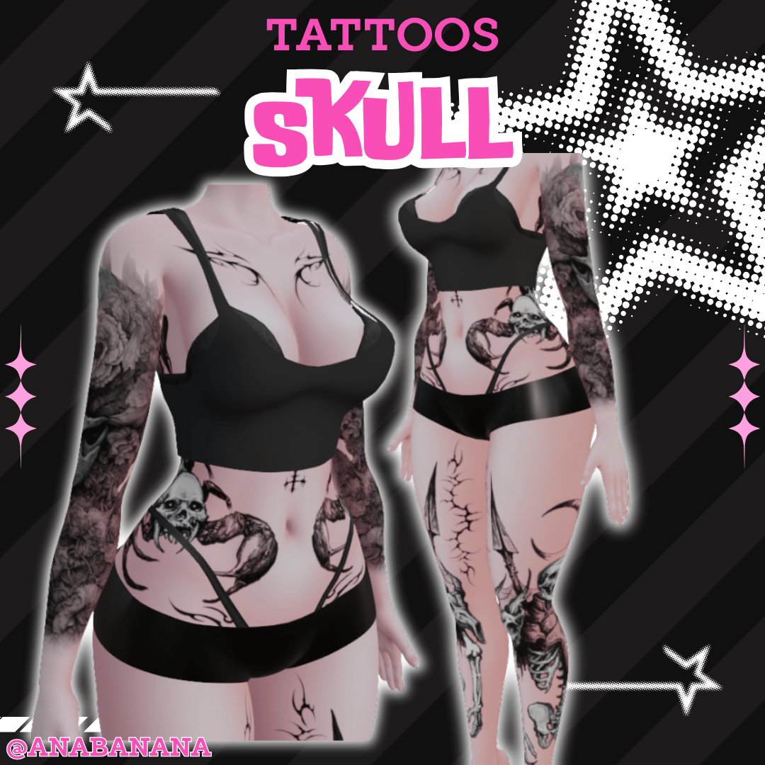 (J:)💀 Skull Tatts | Vrbase Egirl