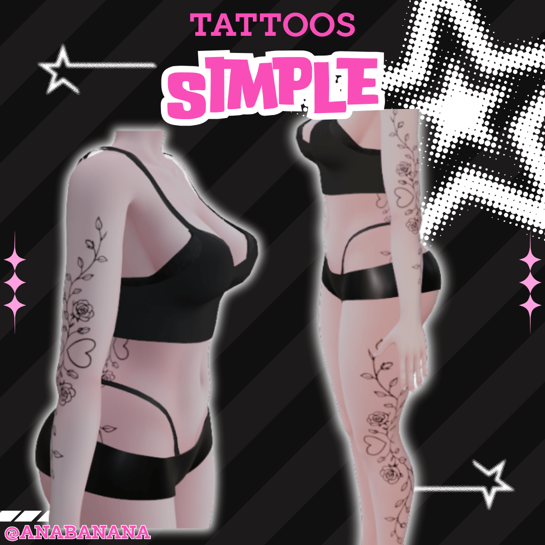 (J:)🖊️ Simple Tatts | Vrbase Egirl