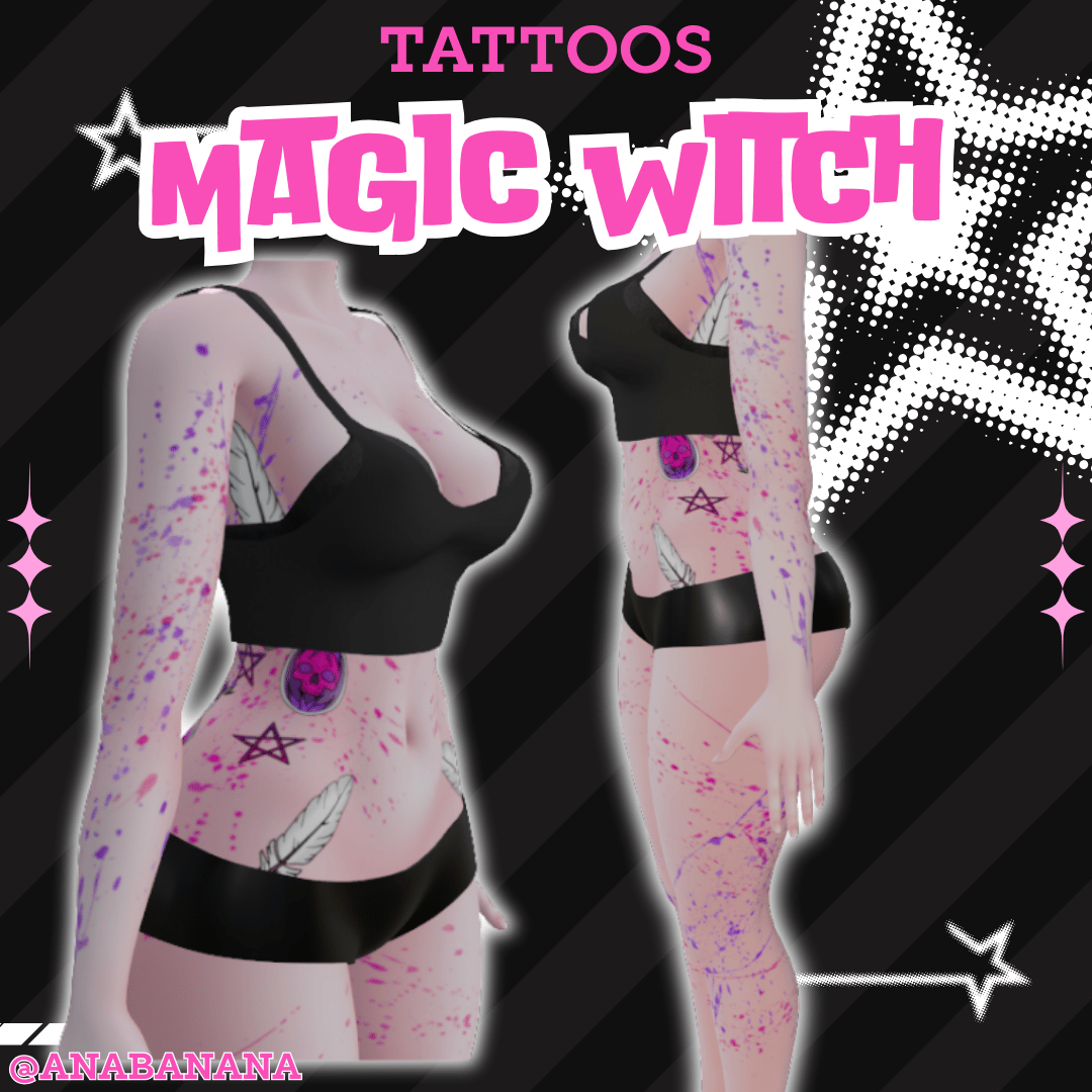 (J:)🧙‍♀️ Magic Witch Tatts | Vrbase Egirl