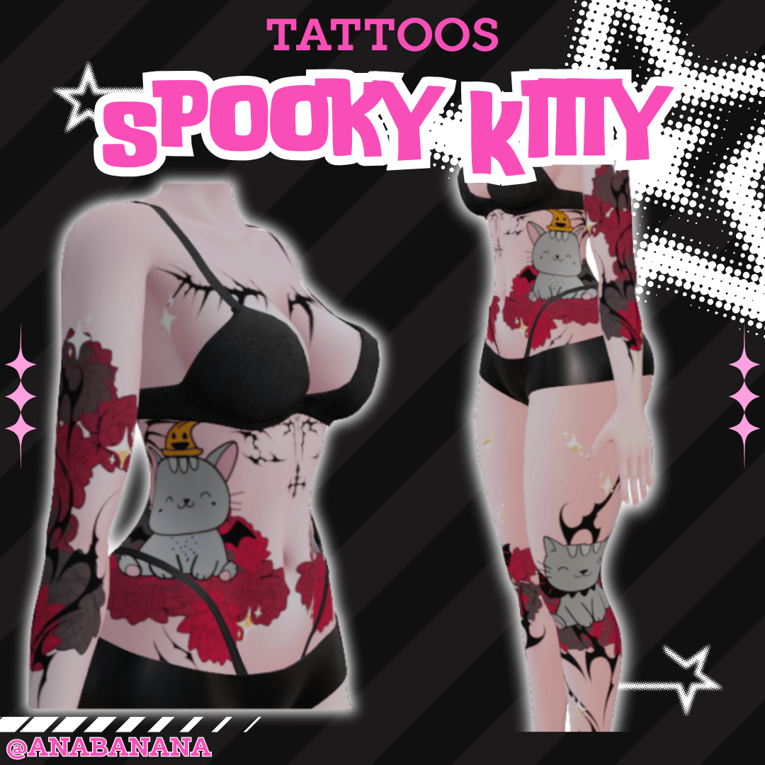 (J:)🐈 Spooky Kitty Tatts | Vrbase Egirl