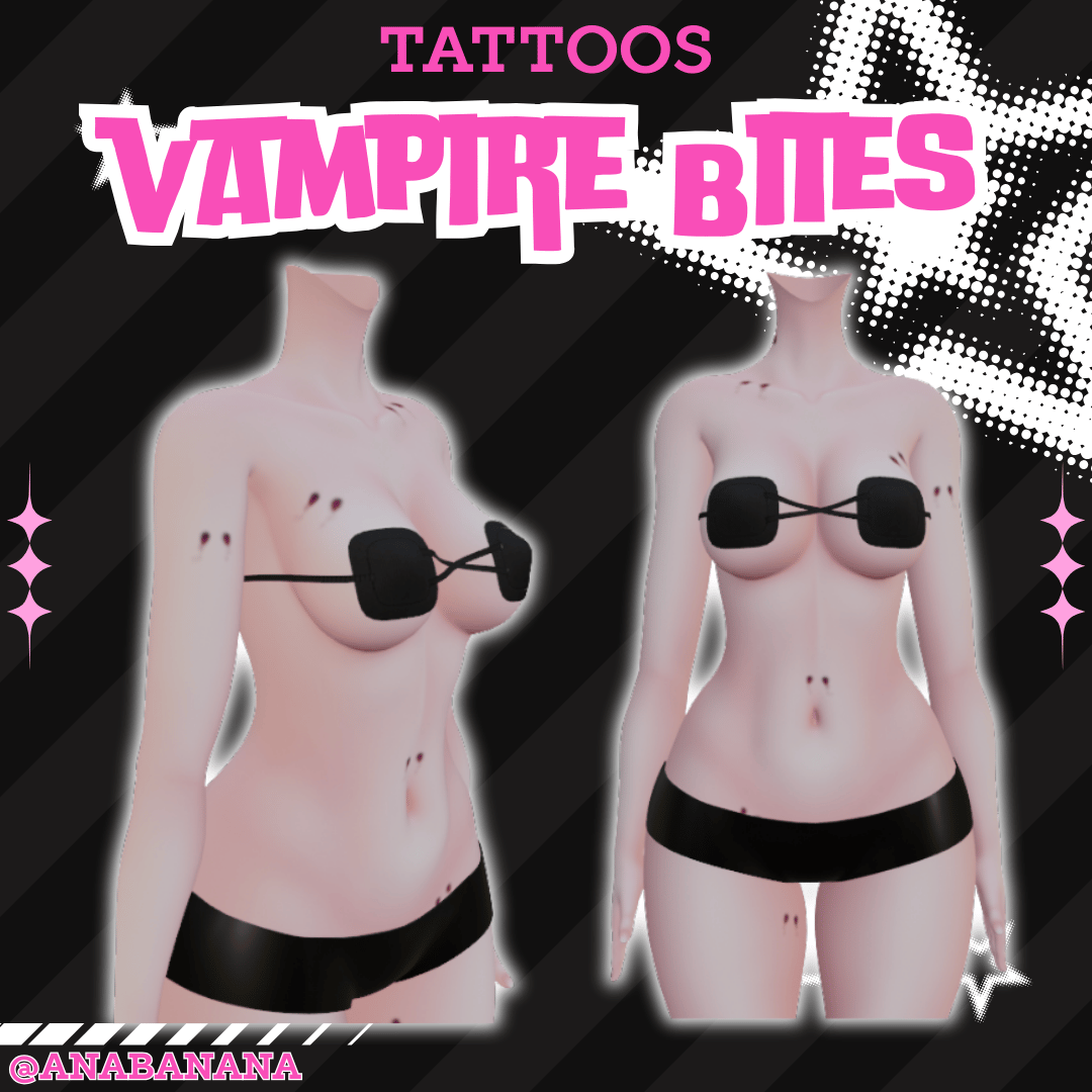 (J:)🧛 Vampire Bites Tatts | Vrbase Egirl