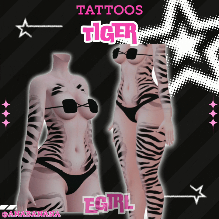 (J:)🐅 Tiger Tatts | Egirl + Akii V1 + Zinfit F/M