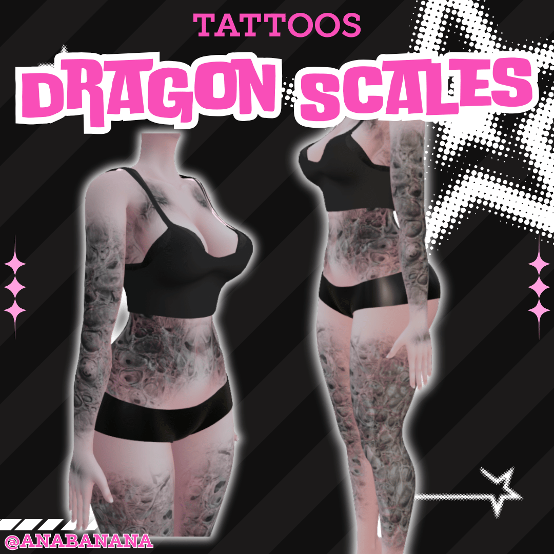 (J:)🐉 Dragon Scales Tatts | Vrbase Egirl