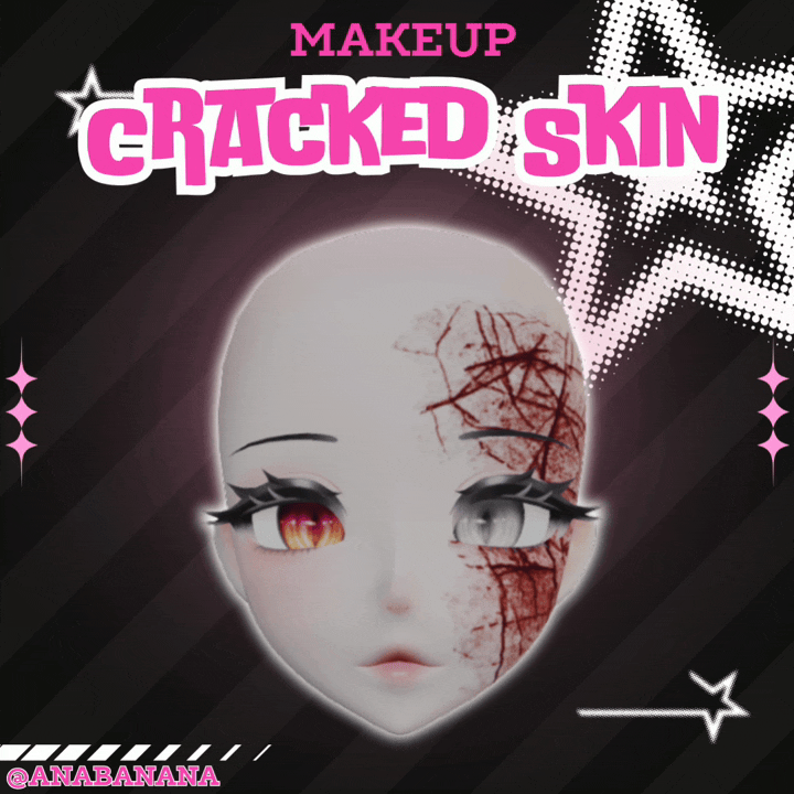 (J:)🩸 Cracked Skin Makeup | Cici + Starlight
