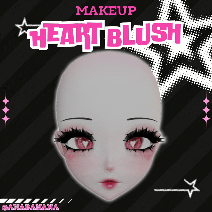 (J:)❤️ Heart Blush Makeup | Cici + Starlight