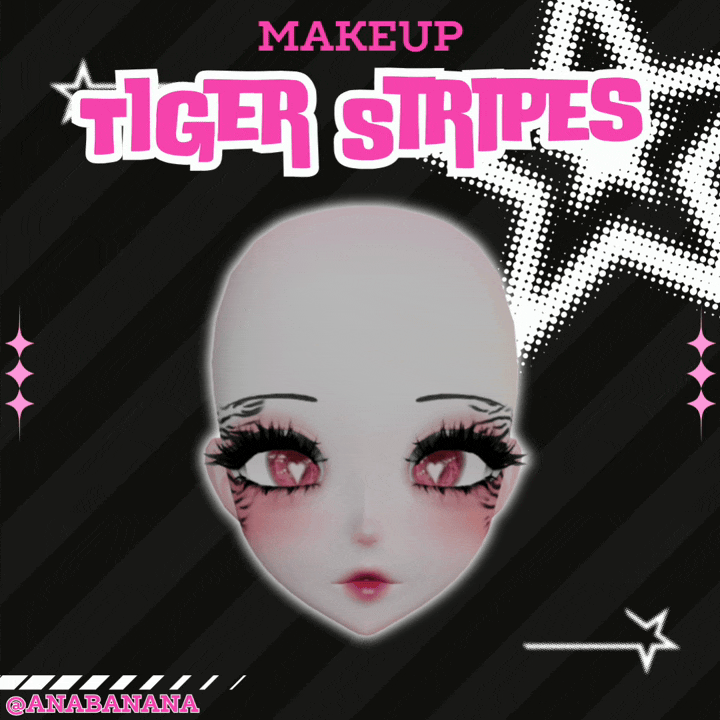 (J:)🐯 Tiger Stripes Makeup | Cici + Starlight