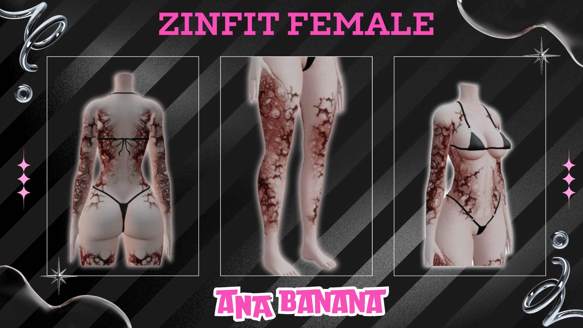 (J:)🧟 Infected Tatts | Egirl + Akii V1 + Zinfit F/M