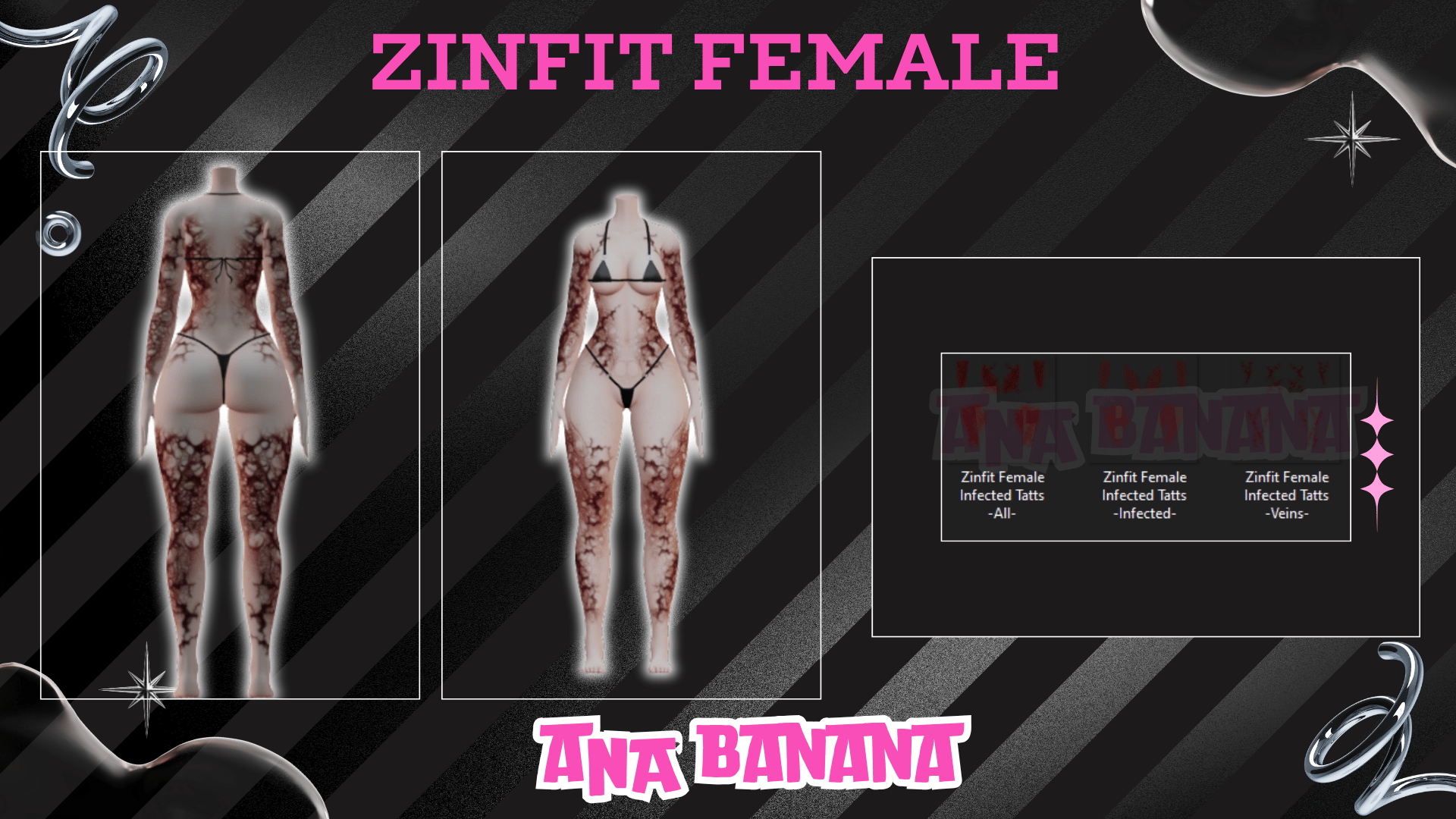 (J:)🧟 Infected Tatts | Egirl + Akii V1 + Zinfit F/M