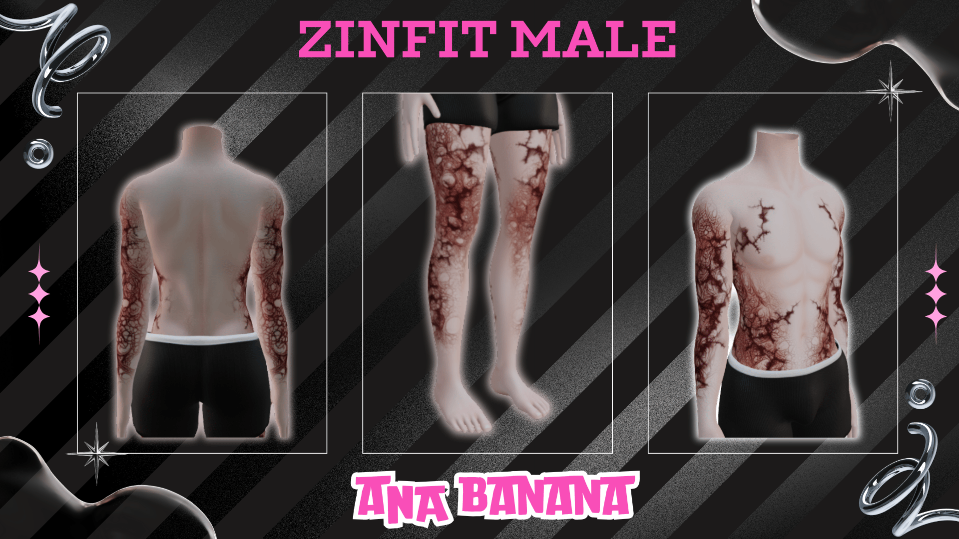 (J:)🧟 Infected Tatts | Egirl + Akii V1 + Zinfit F/M