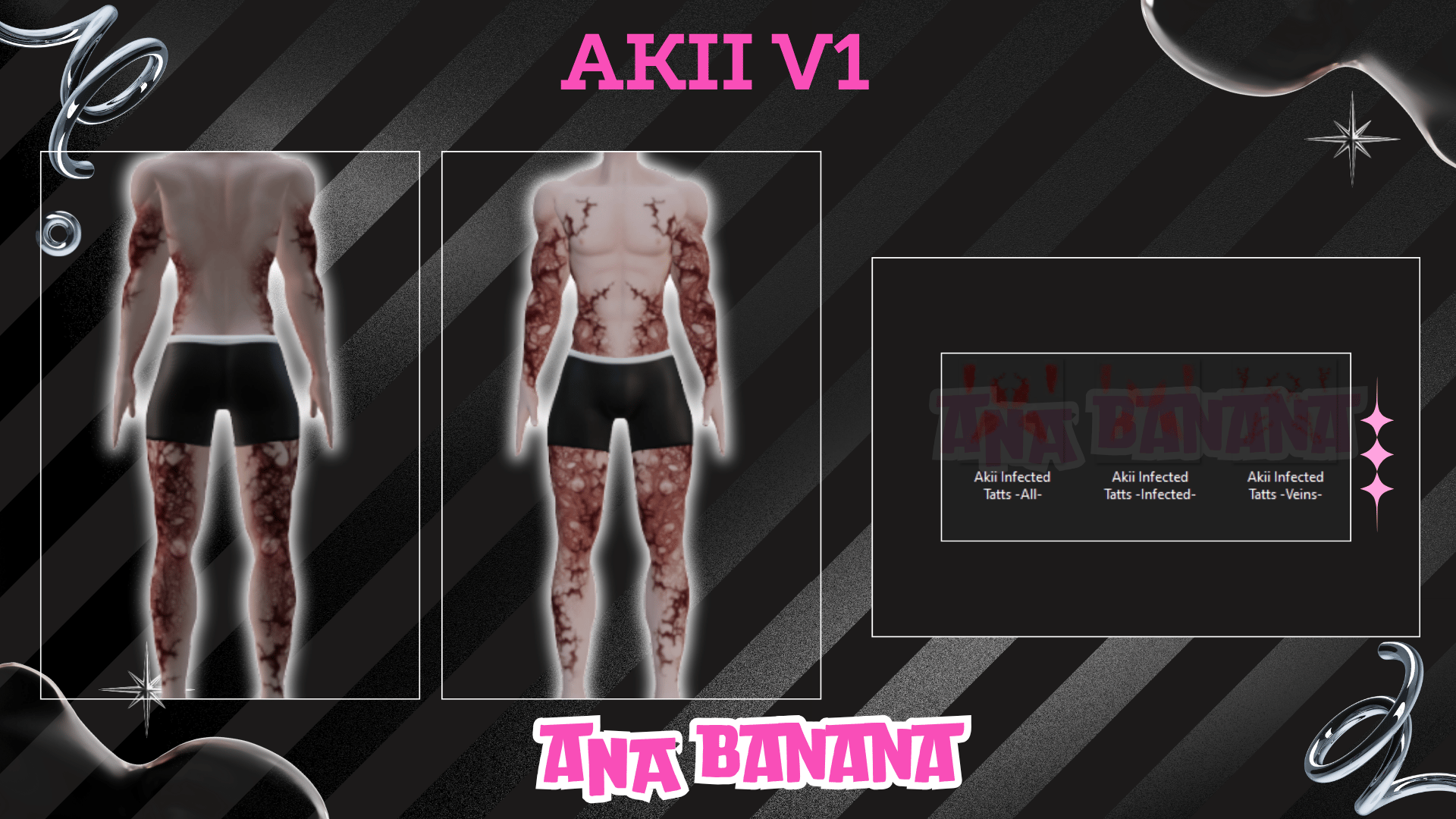 (J:)🧟 Infected Tatts | Egirl + Akii V1 + Zinfit F/M