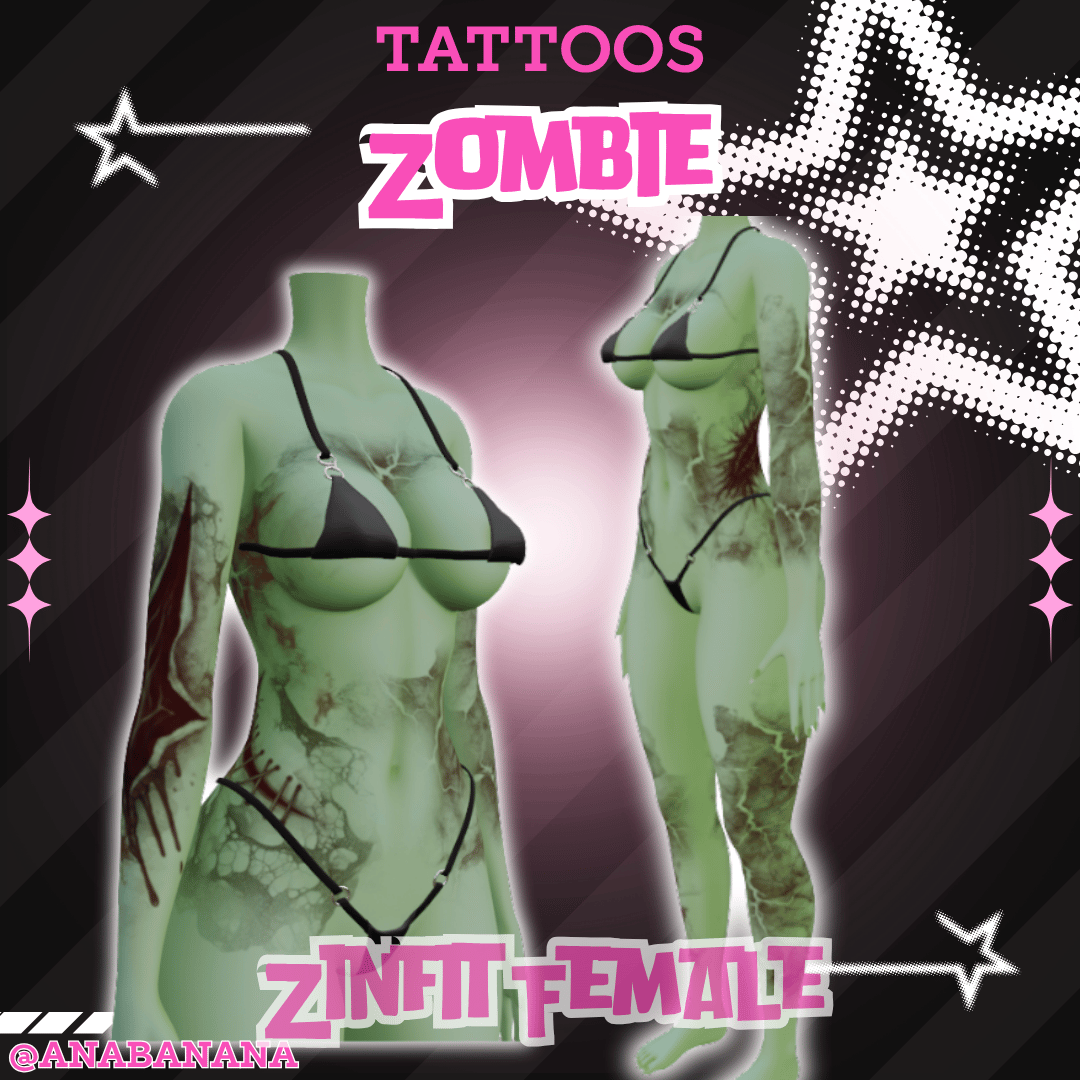 (J:)🧟 Zombie Tatts | Egirl + Akii V1 + Zinfit F/M