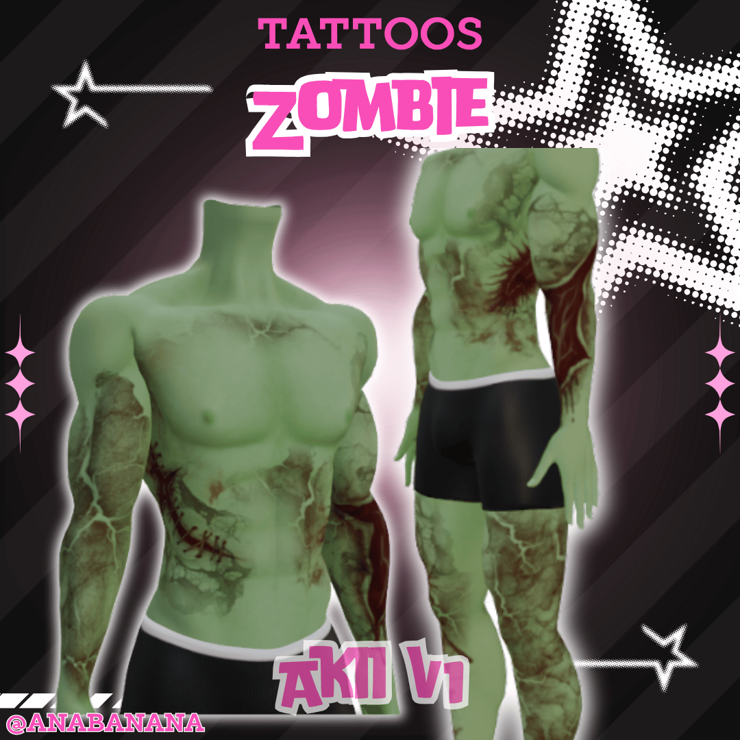 (J:)🧟 Zombie Tatts | Egirl + Akii V1 + Zinfit F/M