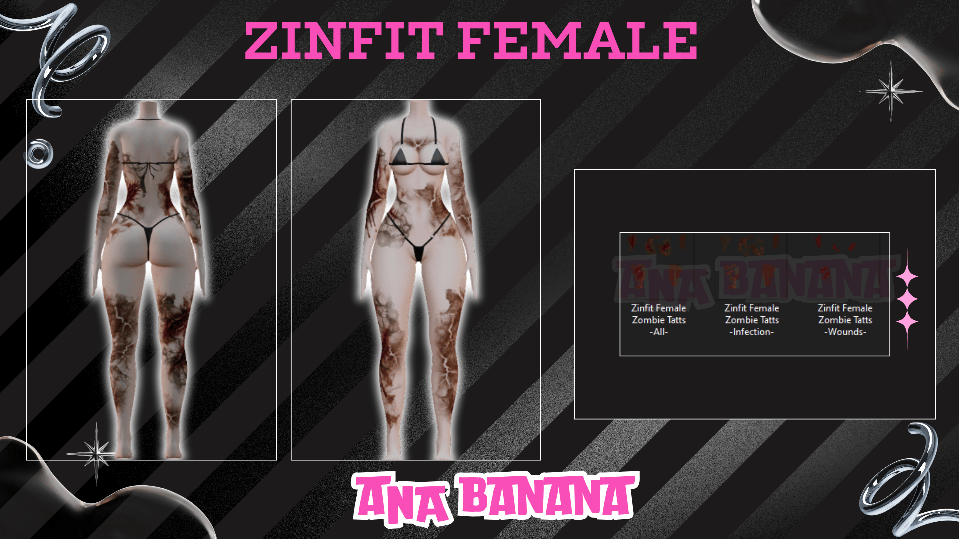 (J:)🧟 Zombie Tatts | Egirl + Akii V1 + Zinfit F/M