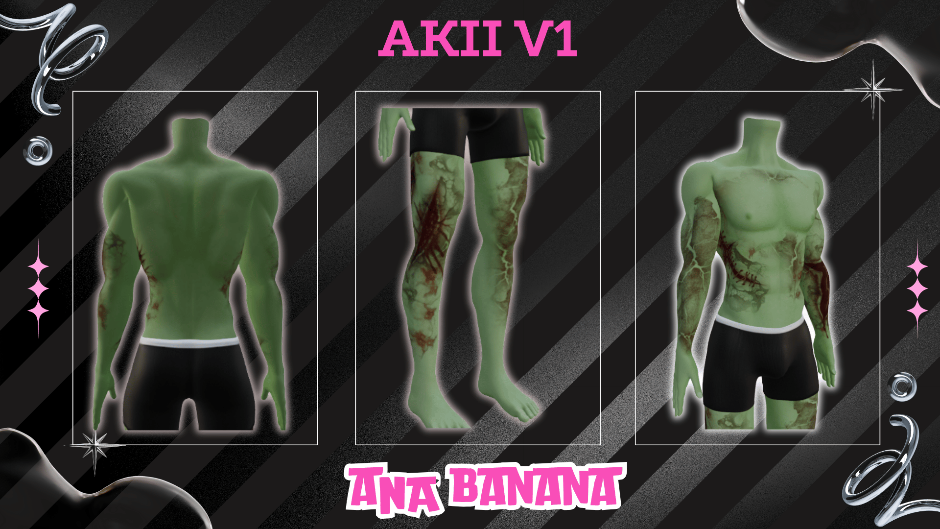 (J:)🧟 Zombie Tatts | Egirl + Akii V1 + Zinfit F/M