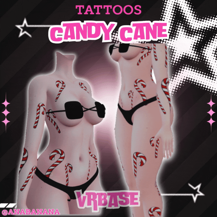 (J:)🍬 Candy Cane Tatts | Vrbase + Akii + Zinfit F/M
