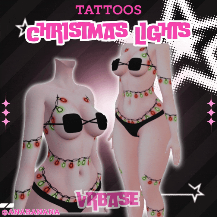 (J:)💡 Christmas Lights Tatts | Vrbase + Akii + Zinfit F/M