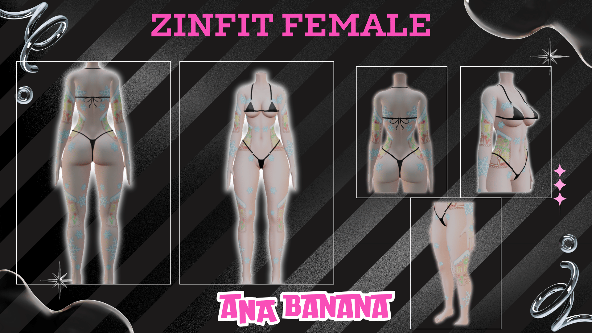 (J:)🎄Christmas Decor Tatts | Vrbase + Akii + Zinfit F/M
