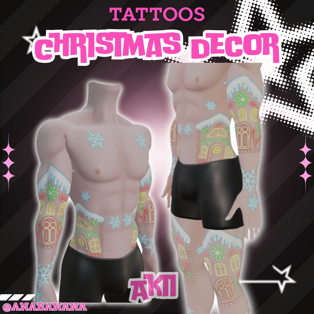 (J:)🎄Christmas Decor Tatts | Vrbase + Akii + Zinfit F/M