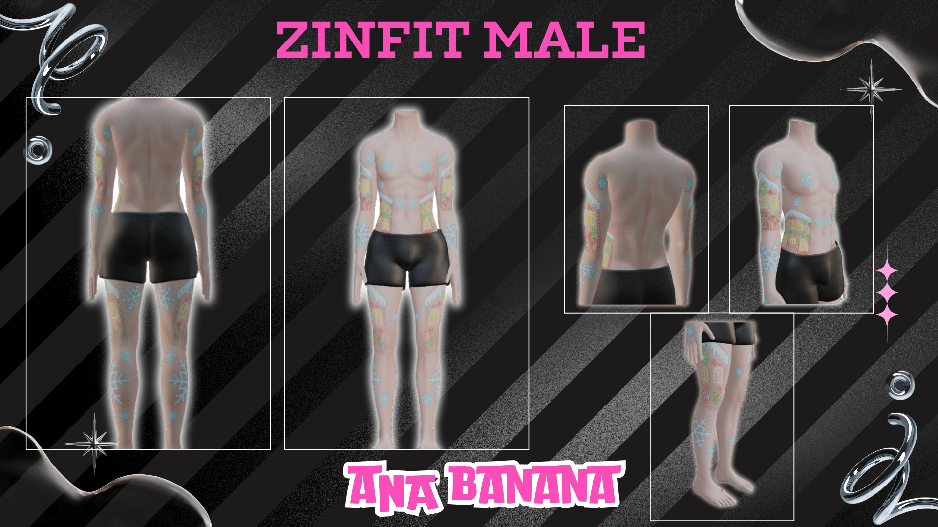 (J:)🎄Christmas Decor Tatts | Vrbase + Akii + Zinfit F/M