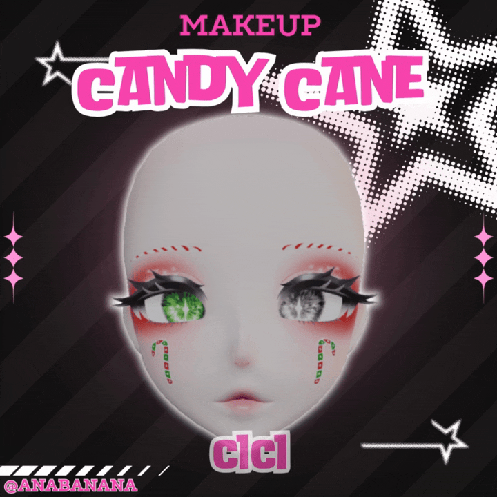 (J:)🍬Candy Cane Makeup | Cici + Starlight + Kiyomi