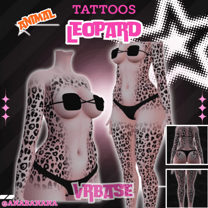 (J) : 🐆 Animal Leopard Tatts | Vrbase + Akii + Zinfit F/M